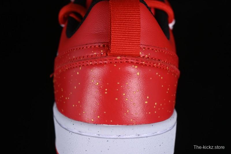 Nike Court Borough Low-Top Casual Sneakers with Dragon Emblem and Splatter Ink Vibe Style - DV5456-600