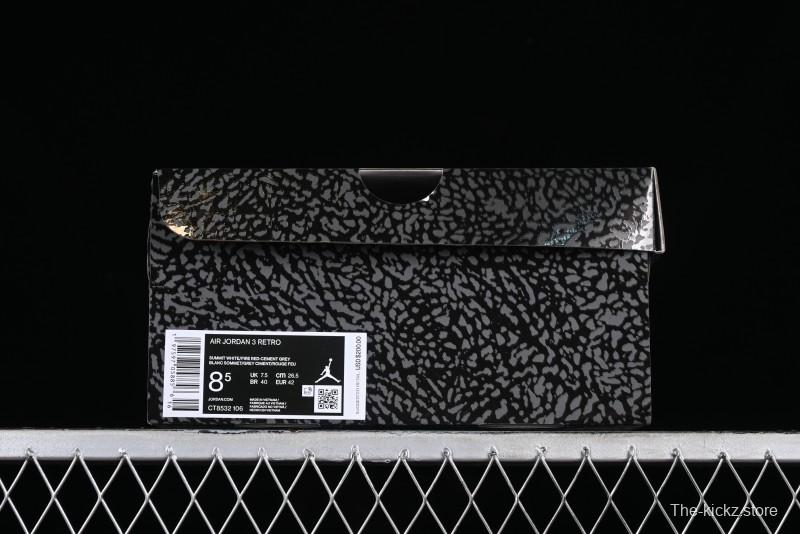 Nike Air Jordan 3 Retro Cement Grey Sneakers - CT8532-106