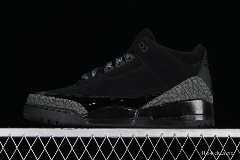 Nike Air Jordan 3 Retro Sneakers in Black with Elephant Print - CK9246-168