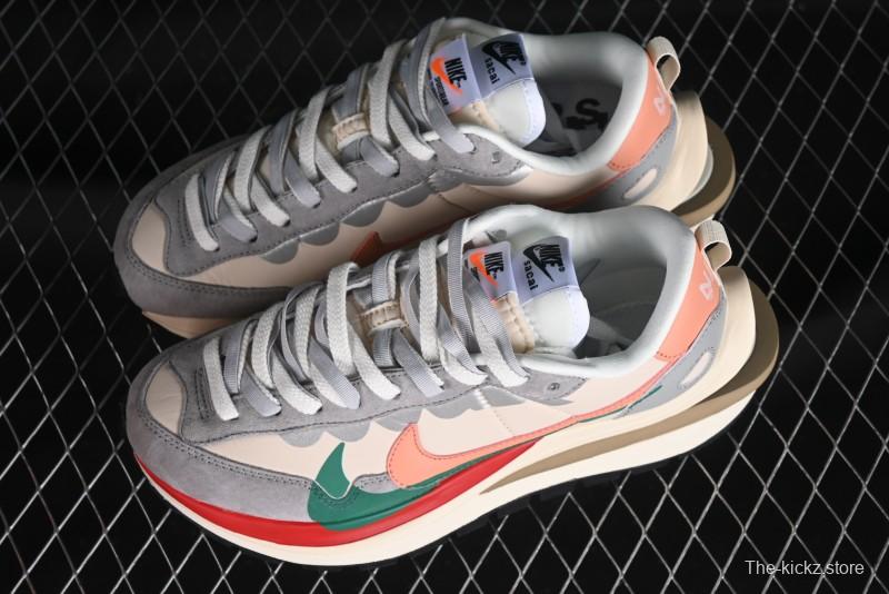 Nike Sacai VaporWaffle 3.0 Deconstructed Sneakers with Overlapping Swoosh and Dual Tongue - DD1875-107