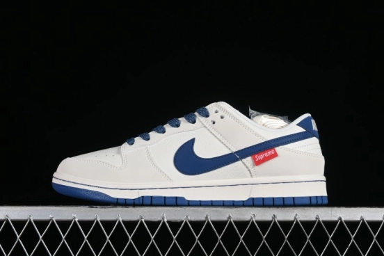 Supreme x Nike SB Dunk Low Casual Skate Shoes with Zoom Air Cushion - DQ1098-335