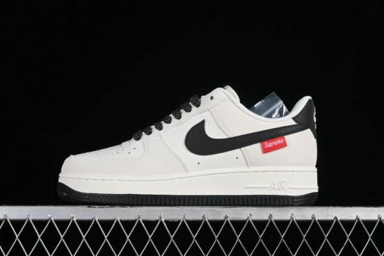 Supreme x Nike Air Force 1 '07 Low Casual Skate Shoes with Zoom Air Cushion - HD1968-009