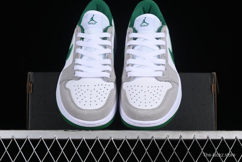 Nike Air Jordan 1 Low Golf Shoes Grey White Green - DD9315-112