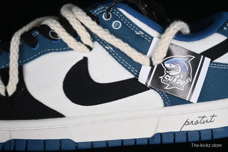 Nike Dunk Low High Street Style Ocean Protection Deconstructed SB Lace-Up Casual Skate Shoes - DV0834-101