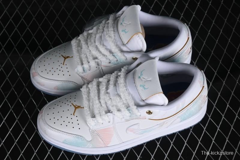 Nike Air Jordan 1 Low AJ1 Chinese New Year Limited Edition New Chinese Style Custom Steam Puppet - Third Prince Ao Bing Low Top Casual Sneakers FN8901-164
