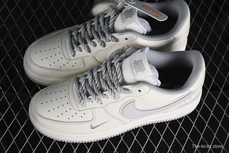 Nike Undefeated Air Force 1'07 Low Casual Sneakers in Beige Hemp with Reflective Details - UT2023-203
