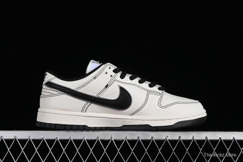 Nike SB Dunk Low UN Collaboration - Beige Black Swoosh Anniversary High-End Custom Low-Top Casual Skate Shoes - FC1688-139