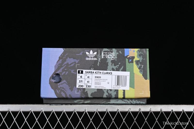 Kith x Clarks x Adidas Originals 8th Street Samba IE4035 Street Series Samba Low-Top Retro Casual Sneakers - IE4035