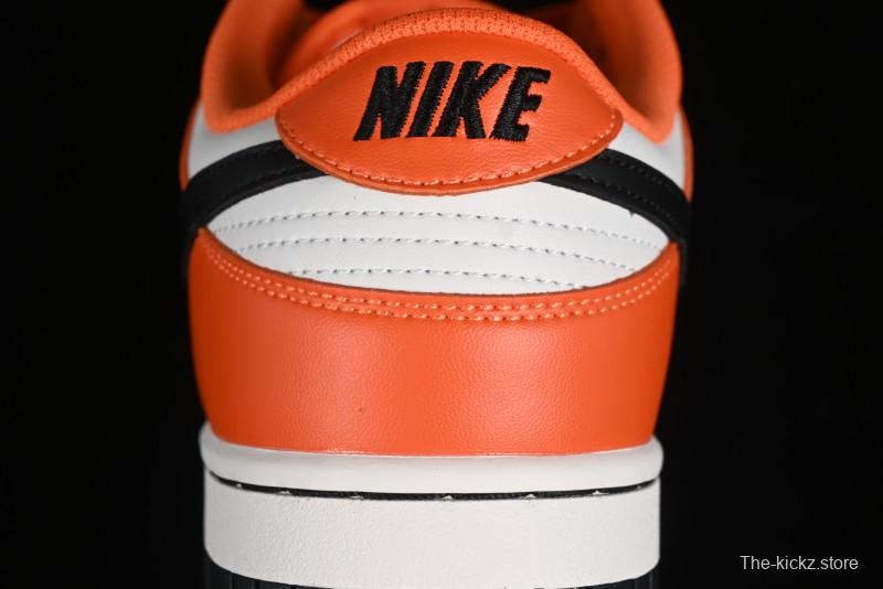 Nike SB Dunk Low Casual Skate Shoes in White, Orange, and Black - DH9765-003