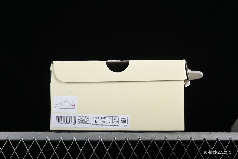 Nike SB Dunk Low Supreme Anniversary Edition Customized Low-Top Casual Sneakers in Off-White and Blue - BB6588-102