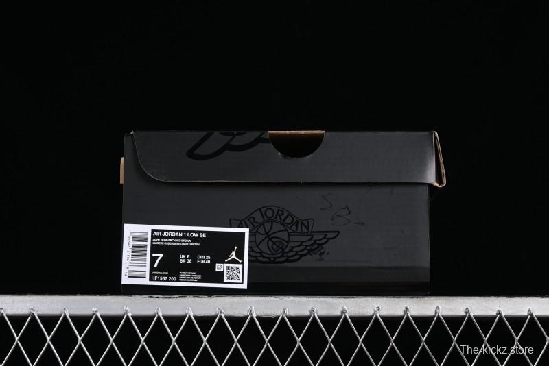 Nike Air Jordan 1 Low Retro Casual Sneakers in Grey Tan - HF1567-200