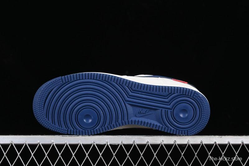 Supreme x Nike Air Force 1 '07 Low Collaboration Dark Blue Casual Sneakers - HD1968-025