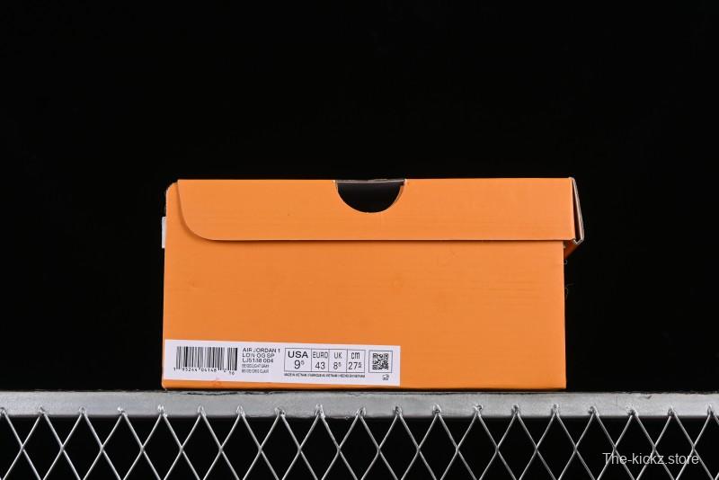 Nike Travis Scott x Fragment Design x Jordan Air Jordan 1 Low OG SP AJ1 LV Grey Denim Culture Casual Sneakers - LJ5188-004