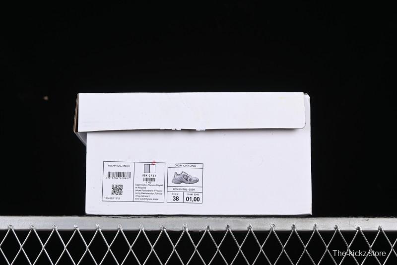 Dior Chrono Round Toe Lace-Up Lifestyle Casual Running Shoes - 59K GREY