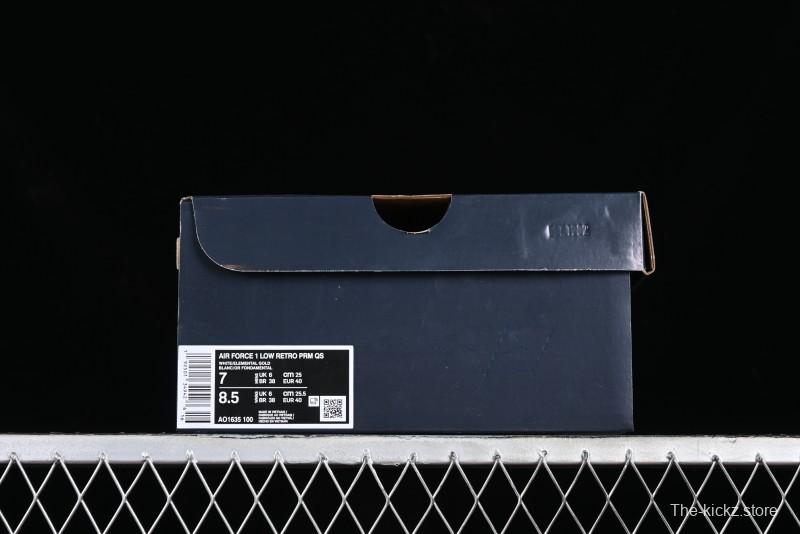 Nike Air Force 1 '07 Low Casual Sneakers with Full-Length Air Cushion - AO1635-100