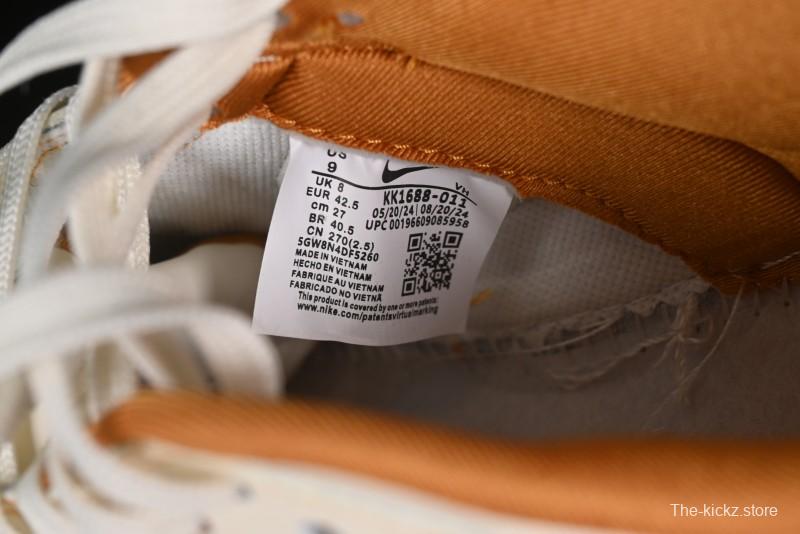 Nike SB Dunk Low UN Collaboration - Off White & Yellow Swoosh Anniversary Customized Low-Top Casual Skate Shoes - KK1688-011