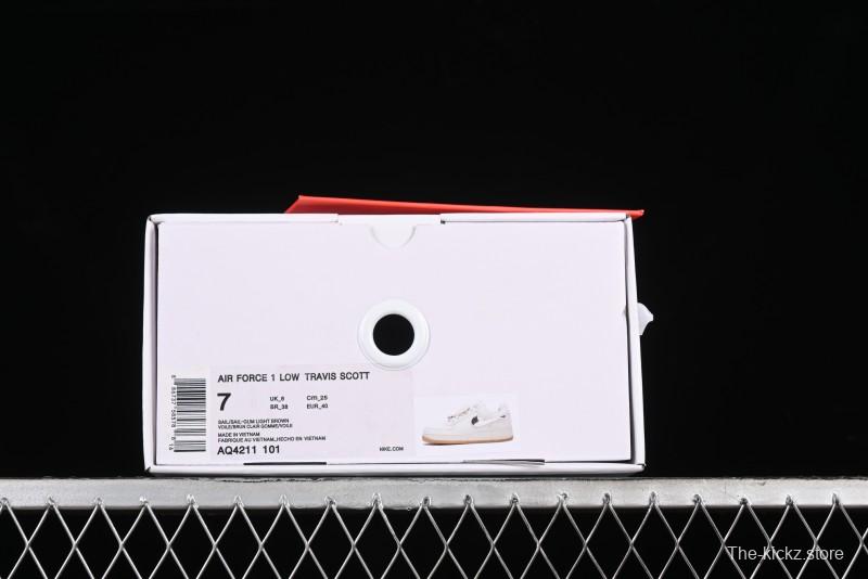 Nike Air Force 1 Low Travis Scott Limited Edition Casual Sneakers - AQ4211-101