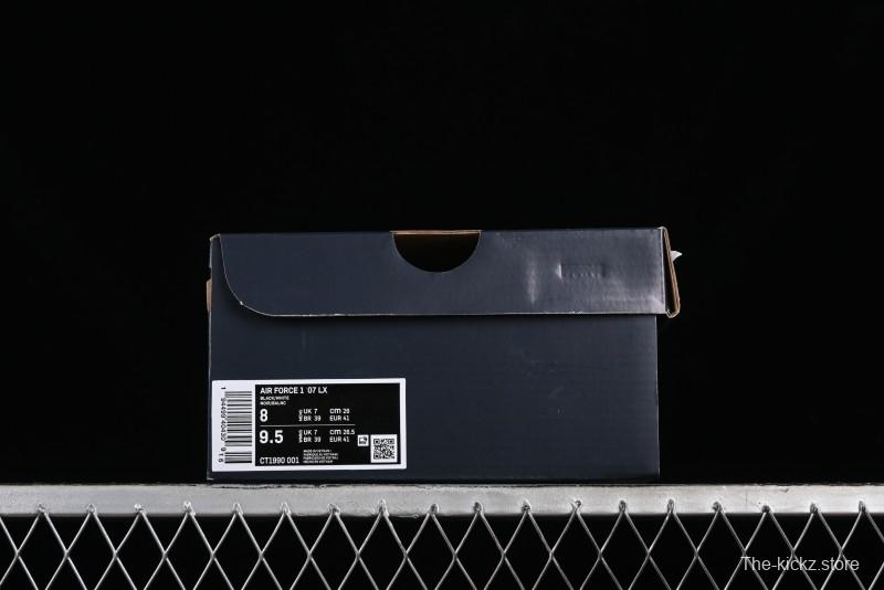 Nike Air Force 1 '07 Low Black Gold Swoosh Casual Sneakers - CT1990-001