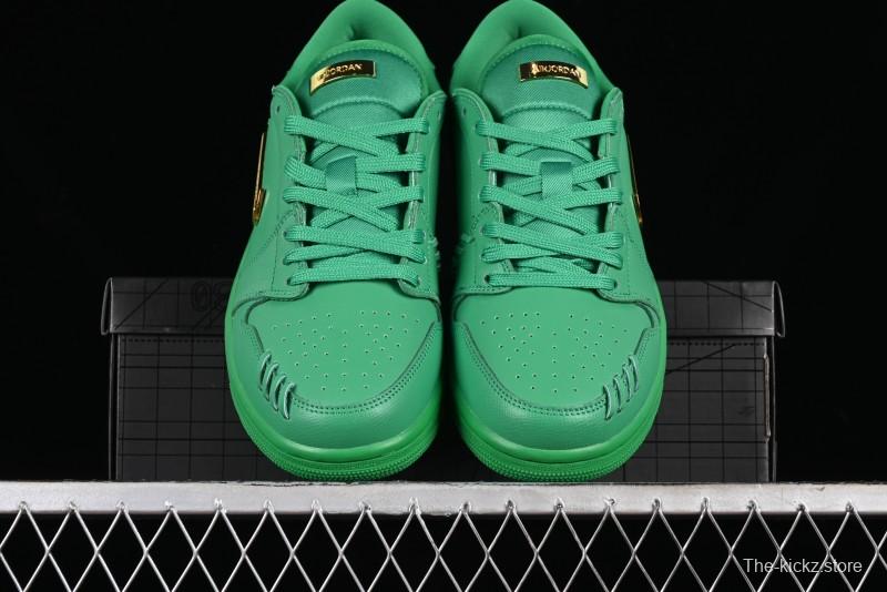 Nike Air Jordan 1 Low "Method of Make" Casual Sneakers in Green and Gold - FN5032-300