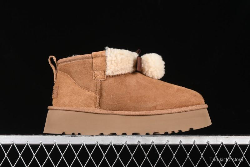 UGG Classic Mini II Shearling Lined Mini Boots with Pom Pom Detail - 1116109