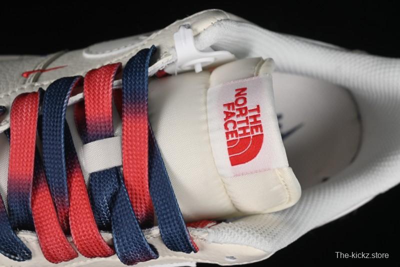 Nike Air Force 1 '07 Low The North Face Collaboration - White Red Blue Color Block Low-Top Casual Sneakers - XZ6188-010