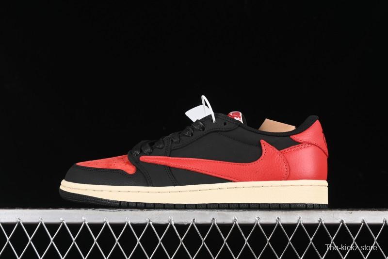 Nike Travis Scott x Air Jordan 1 Low OG AJ1 Reverse Swoosh Sneakers - DM7866-061