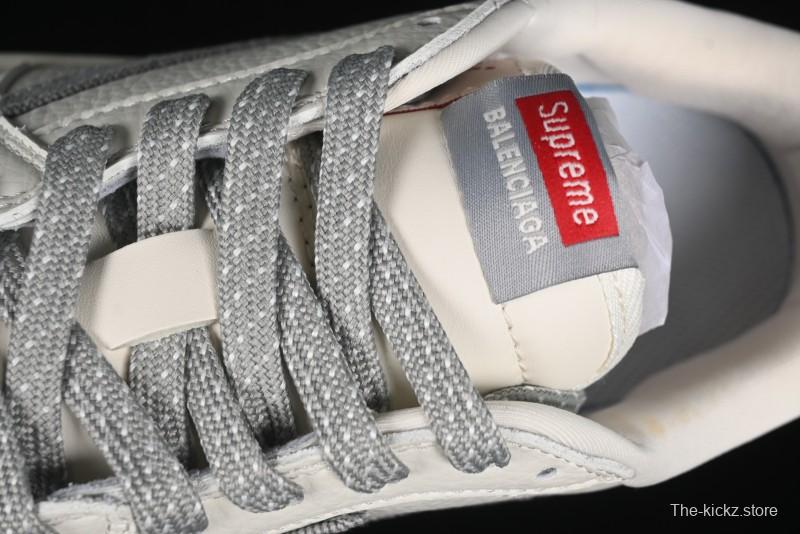 Nike Travis Scott x Fragment Design x Air Jordan 1 Low OG SP AJ1 Supreme Collaboration - Light Grey Denim Two-Tone Low-Top Casual Sneakers - JH6088-705