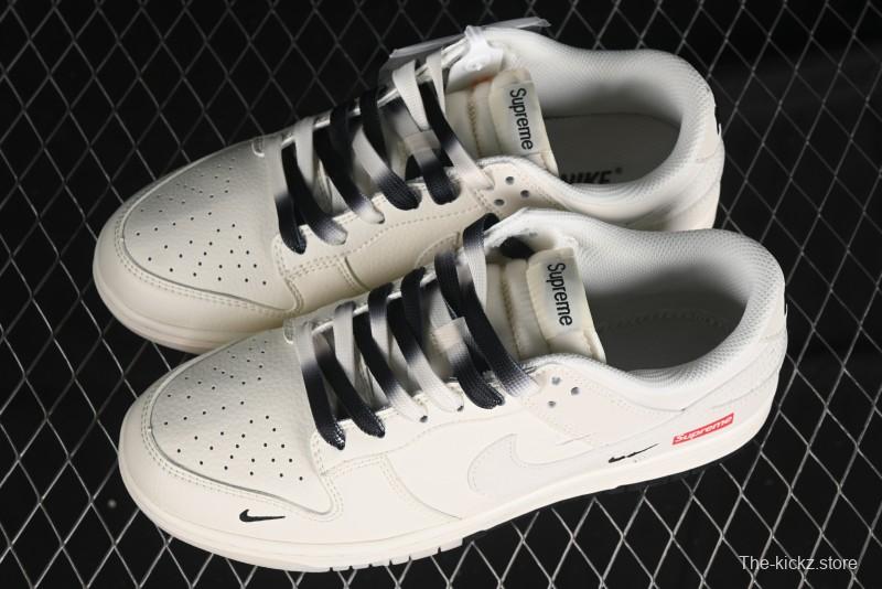 Nike SB Dunk Low Supreme Collaboration - Double Swoosh Dual Color Anniversary High-End Custom Low-Top Casual Skate Shoes - BB8675-112