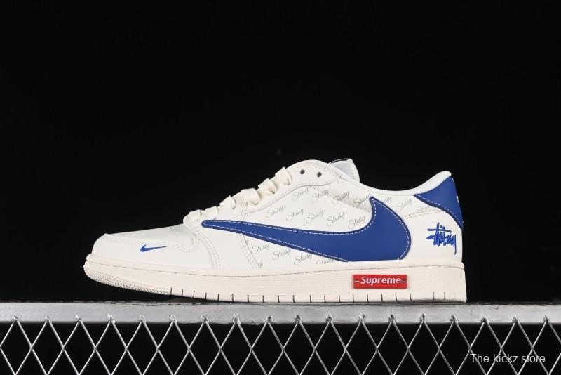 Nike Travis Scott x Fragment Design x Air Jordan 1 Low OG SP AJ1 Retro Sneakers - SJ2068-117