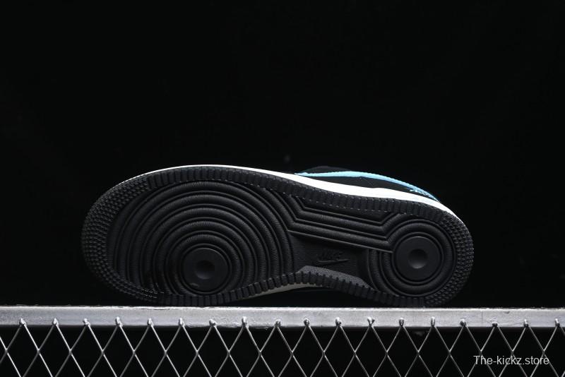 Nike Air Force 1 '07 Low Stussy Collaboration - Black Tiffany Low-Top Casual Sneakers - KK1988-030