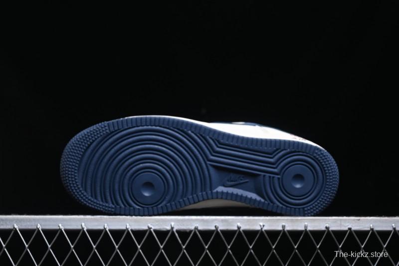 Nike Air Force 1 '07 Low Supreme Collaboration - Light Blue Suede Swoosh Casual Sneakers - XZ3328-669