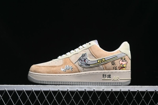 Nike Air Force 1 '07 Low Top Casual Sneakers Wild Monkey King Custom Design - CD1212-999