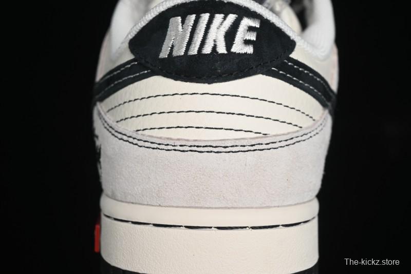 Nike SB Dunk Low Stussy Collaboration - Embroidered Black Swoosh Anniversary High-End Custom Low-Top Casual Sneakers - MM1089-031