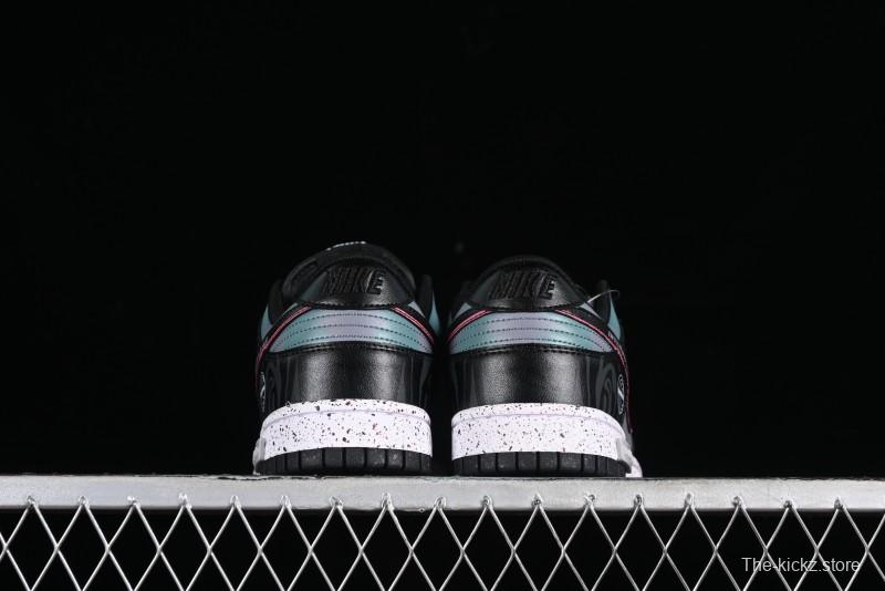 Nike Dunk Low Panda Prank Universe Exploration - Black Purple SB Strap Low Top Casual Skate Shoes - DV0831-002