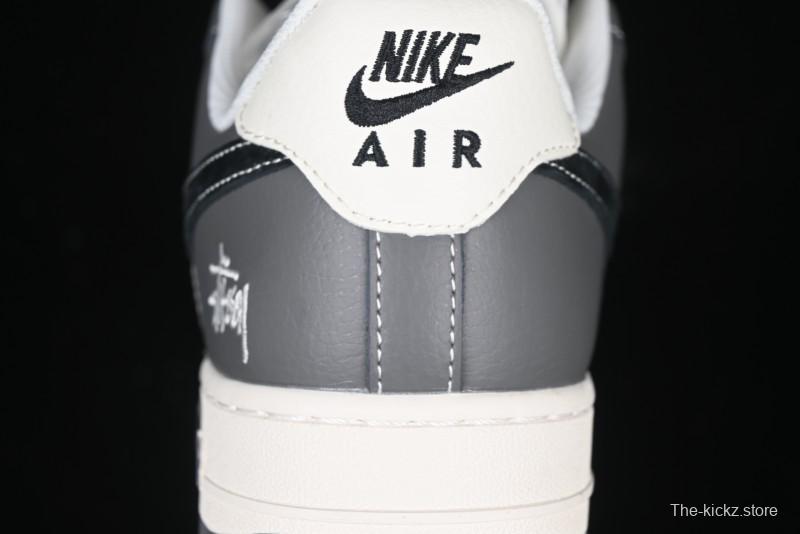 Nike Air Force 1 '07 Low Stussy Collaboration - Nebula Grey Low-Top Casual Sneakers - XZ3328-168