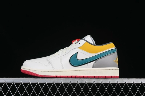 Nike Air Jordan 1 Low AJ1 Mismatch Colorway Low-Top Casual Sneakers - HV4511-133
