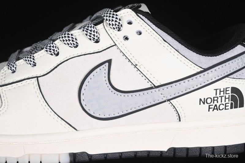 Nike SB Dunk Low The North Face x CDG Triple Collaboration Black Letter Grey Swoosh Anniversary Custom Low-Top Casual Skate Shoes - DM6868-029