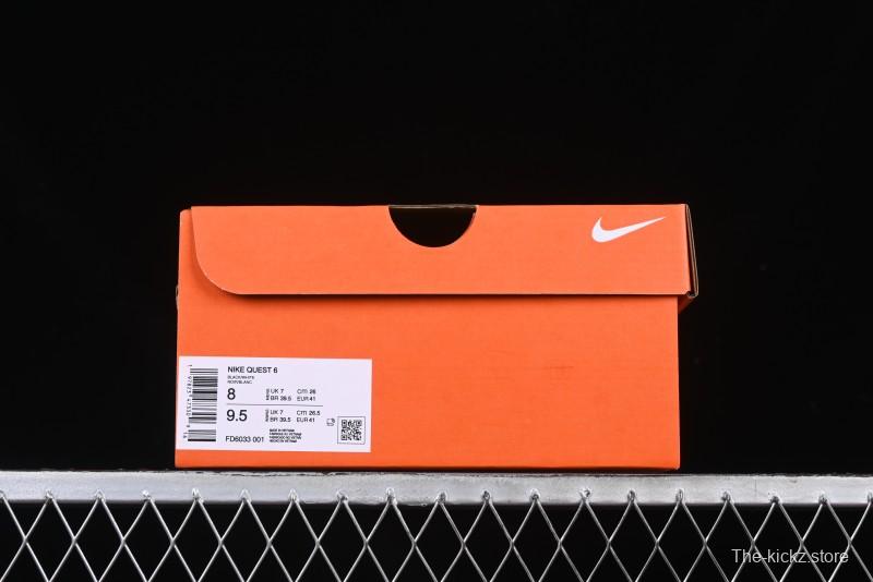 Nike Quest 6 Extreme Series Cushioned Lightweight Running Shoes - FD6033-001