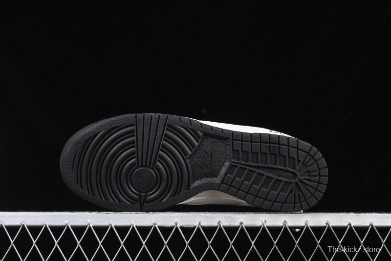 Nike SB Dunk Low Dior Collaboration Cream Coffee Floral Swoosh Anniversary Custom Low-Top Casual Sneakers - DJ2024-097