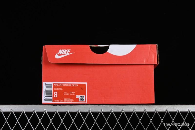 Nike Air Footscape Woven Asymmetrical Weave Slip-Resistant Low-Top Lifestyle Casual Shoes - FB1959-100