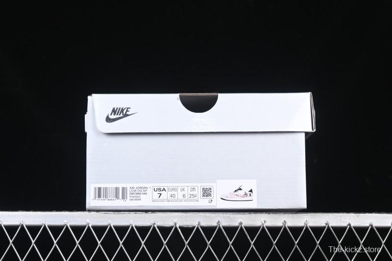 Nike Travis Scott x Fragment Design x Air Jordan 1 Low OG SP AJ1 Low Top Casual Sneakers - DM7866-049