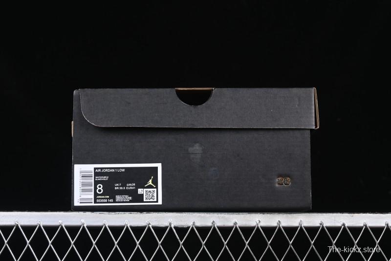 Nike Air Jordan 1 Low AJ1 Haze Purple Casual Lifestyle Sneakers - 553558-145