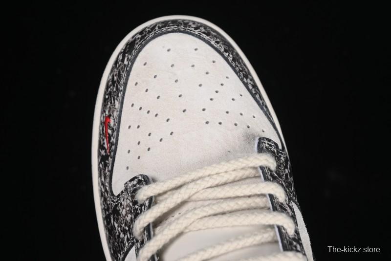 Nike SB Dunk Low Year of the Snake Series Snake Scale Black Swoosh Custom Low-Top Casual Skate Shoes - YX5066-272