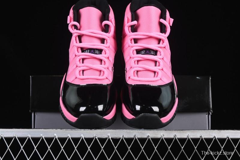 Nike Air Jordan 11 Retro High Top Basketball Shoes in Black Pink - CT8012-500