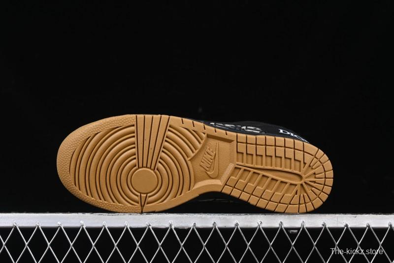 Nike SB Dunk Low APE Collaboration - Camouflage Black Swoosh Anniversary Custom Low-Top Casual Sneakers - KK1333-017