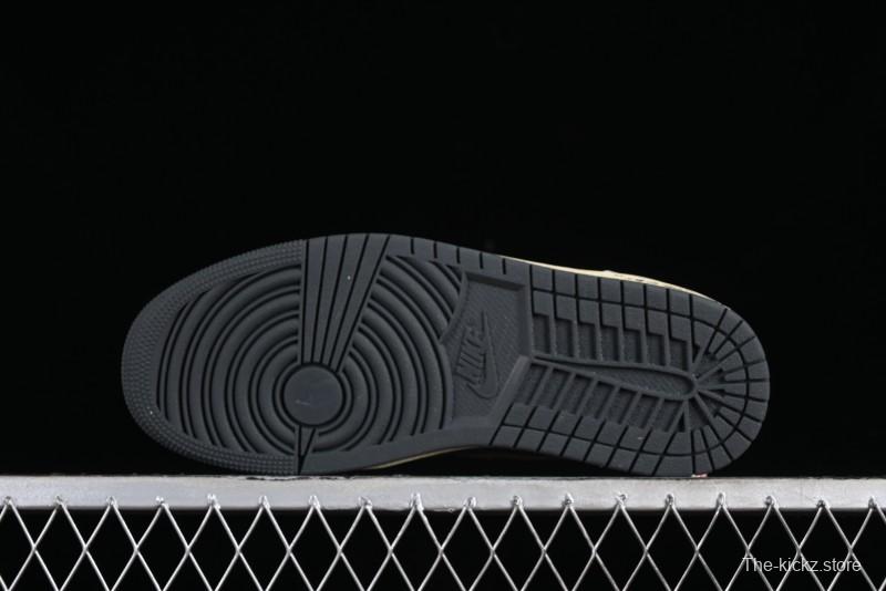 Nike Air Jordan 1 Low AJ1 Custom Black Green Low-Top Culture Casual Sneakers - DC0774-001