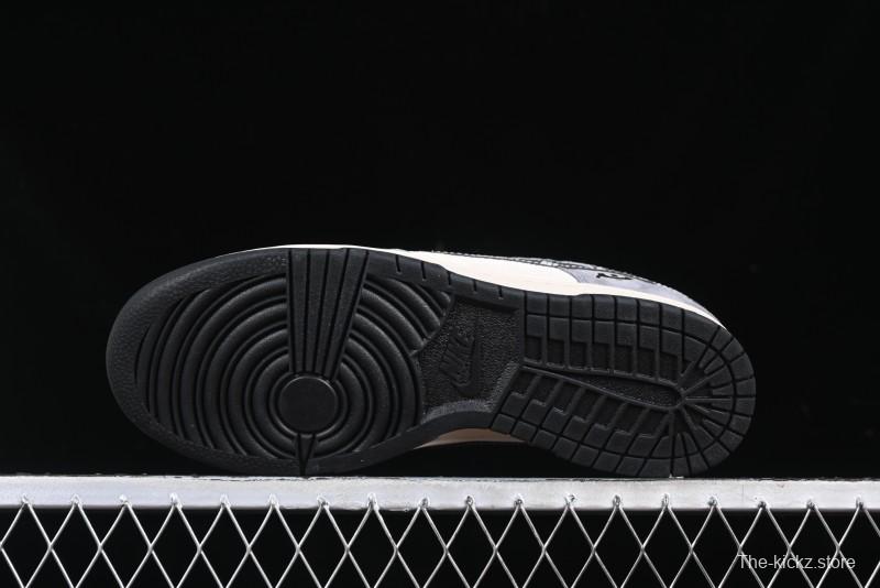 Nike SB Dunk Low Anniversary Edition Customized Sneakers with Grey Swoosh Logo - DJ2024-083