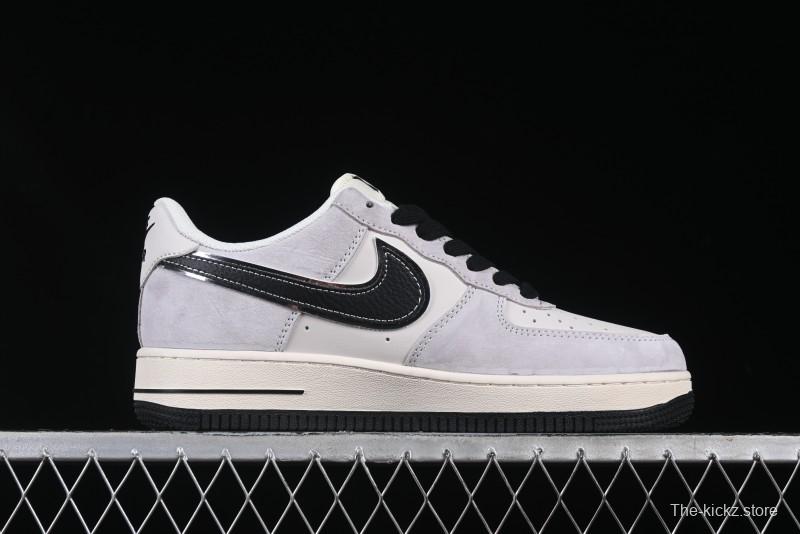 Nike Air Force 1 '07 Low The North Face Collaboration Beige Grey Carbon Black Swoosh Low-Top Casual Sneakers - XZ6188-916