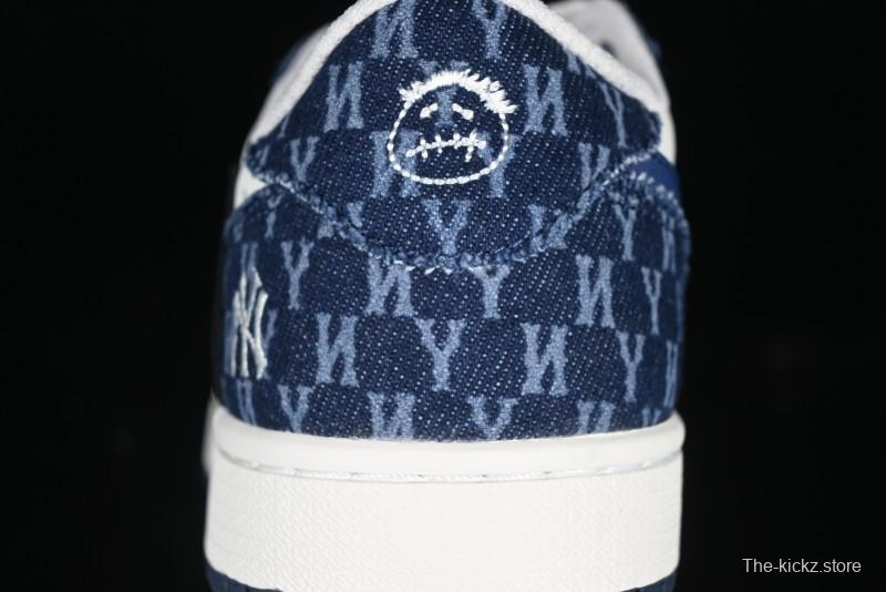 Nike Travis Scott x Fragment Design x Air Jordan 1 Low OG SP AJ1 MLB Collaboration White Blue Denim Low-top Casual Sneakers - DM7866-051