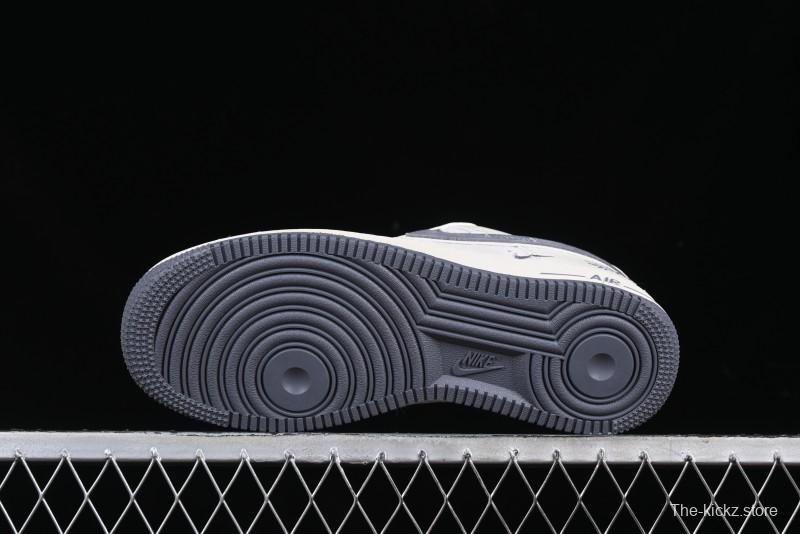 Nike Air Force 1 '07 Low Stussy Collaboration Beige Grey Embroidered Swoosh Low-Top Casual Sneakers - DM6688-003